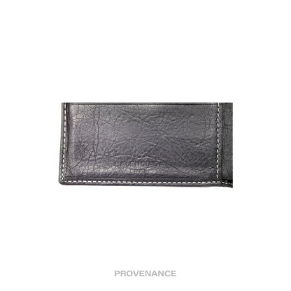 🔴 Balenciaga Bazaar Bifold Wallet - Blue/Black Patchwork