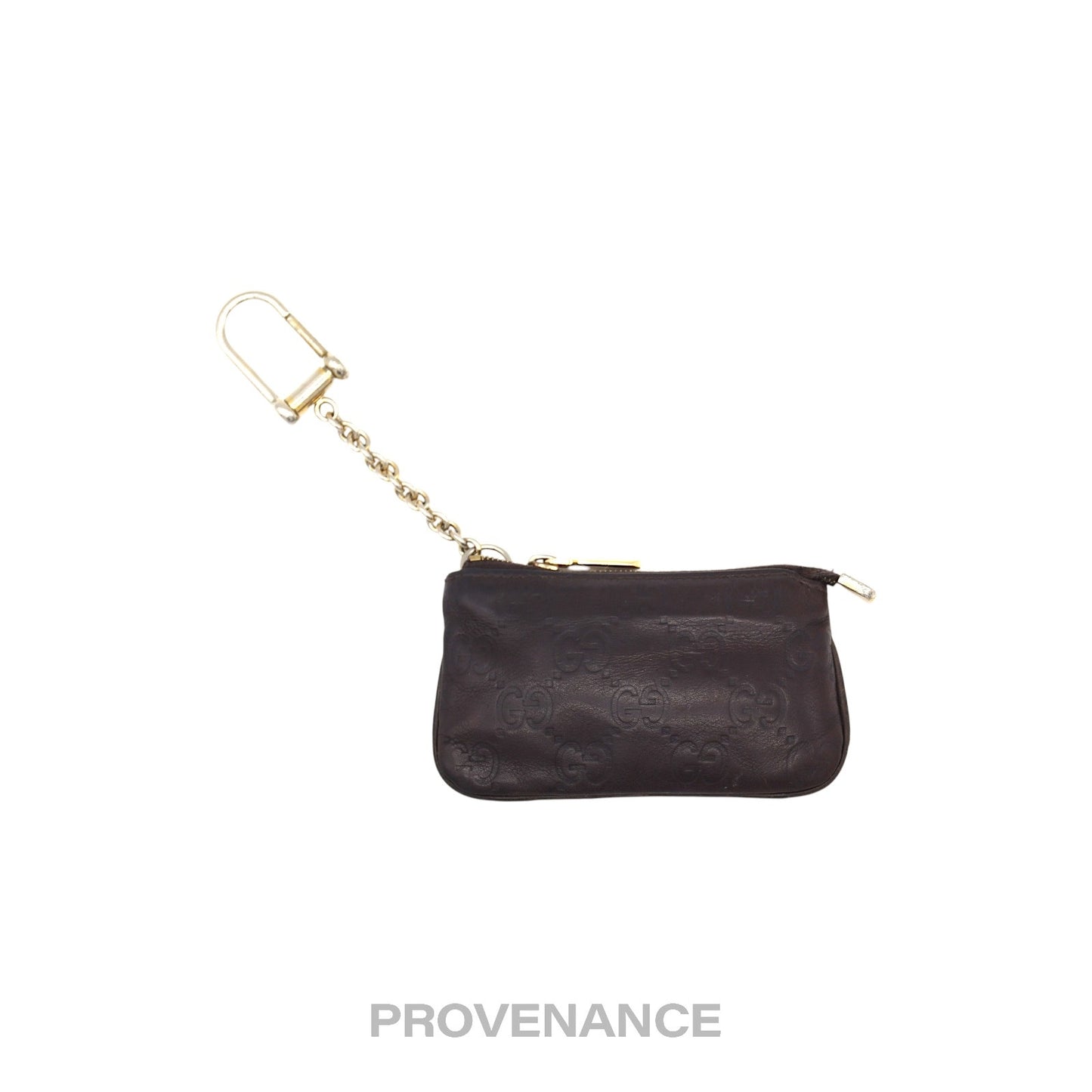 🔴 Gucci Key Pouch Cles - Chocolate Guccissima Leather