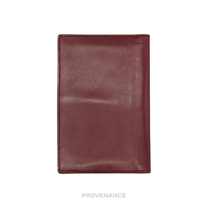 🔴 Givenchy 4G Logo ID Card Wallet - Burgundy Leather