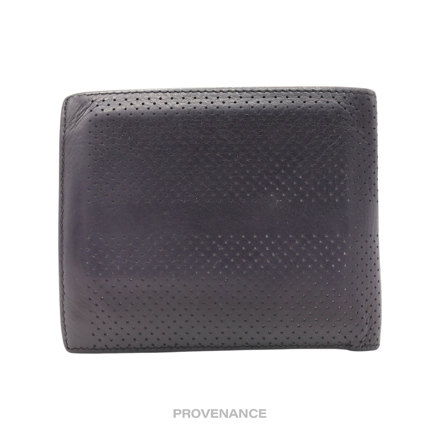 🔴 Hermès 8CC Bifold Wallet - Black Perforated H