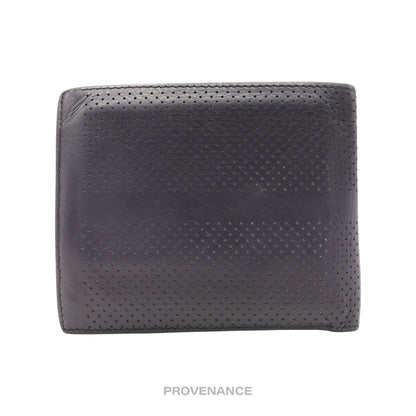 🔴 Hermès 8CC Bifold Wallet - Black Perforated H