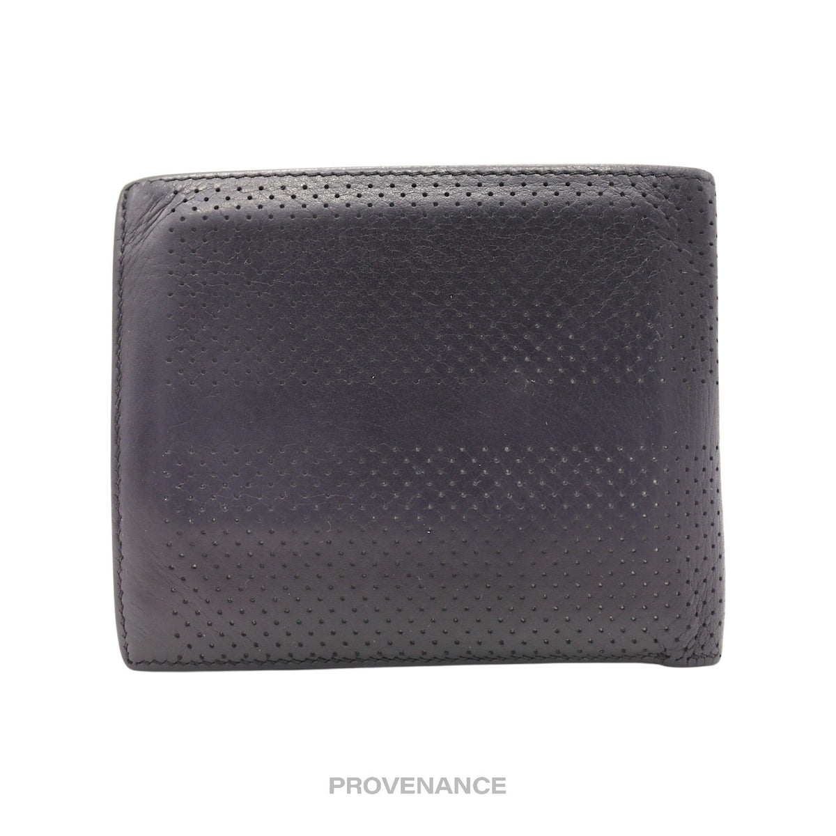 🔴 Hermès 8CC Bifold Wallet - Black Perforated H
