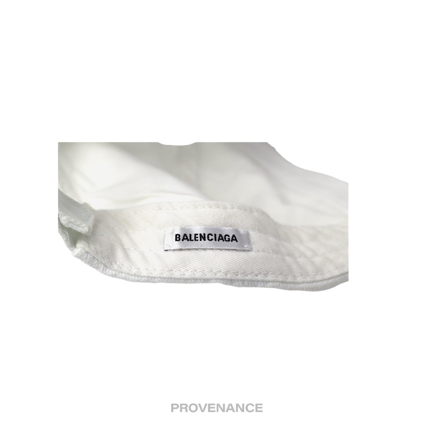 🔴 Balenciaga BB Logo Mode Embroidered Cap Hat - White