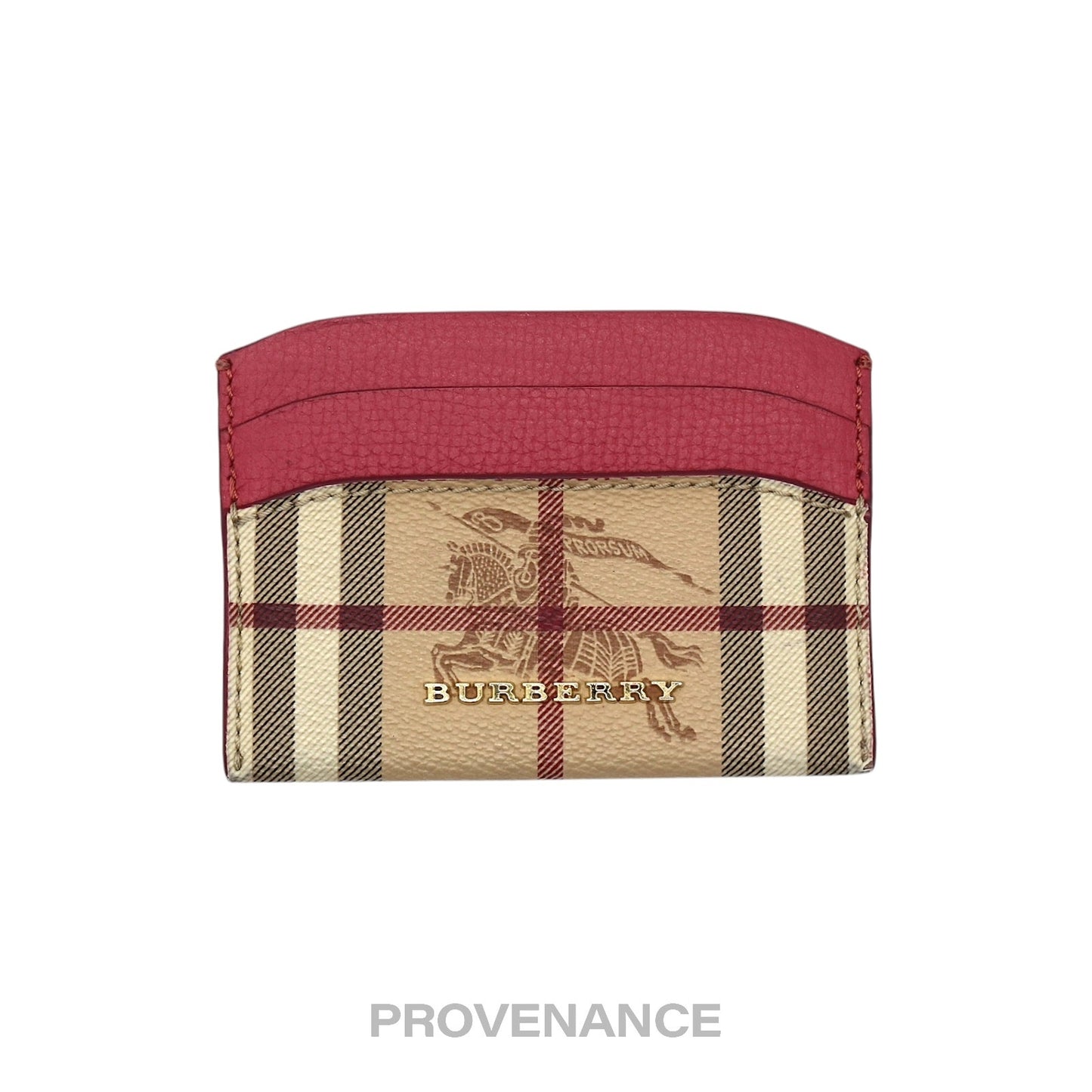 🔴 Burberry Card Holder Wallet - Haymarket Check Pink