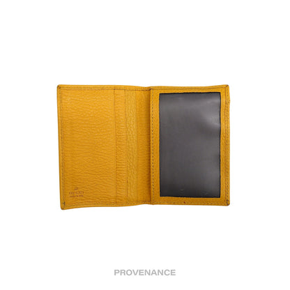 🔴 Gucci MII Pocket Organizer Wallet - Yellow Tumbled Leather