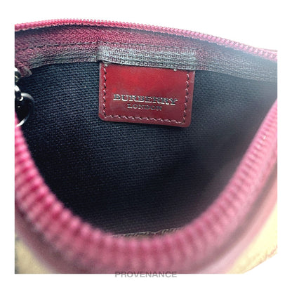 🔴 Burberry Key Pouch Cles - Haymarket Check Red