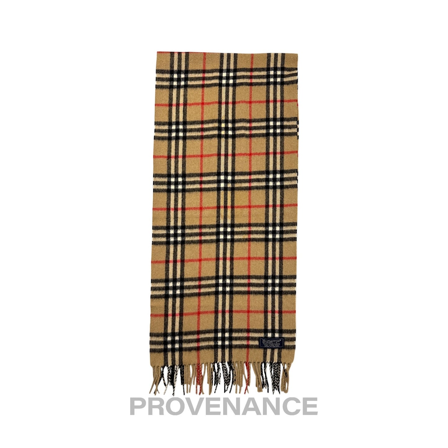 🔴 Vintage Burberrys Scarf Nova Check 100% Cashmere Camel