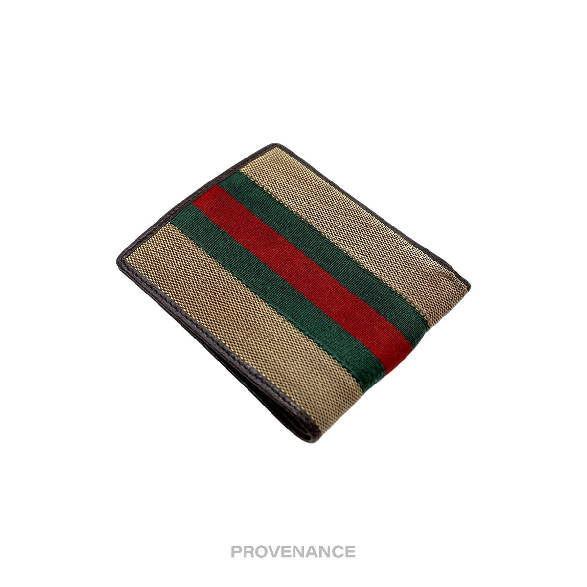🔴 Gucci Bifold Wallet - Raffia with Web