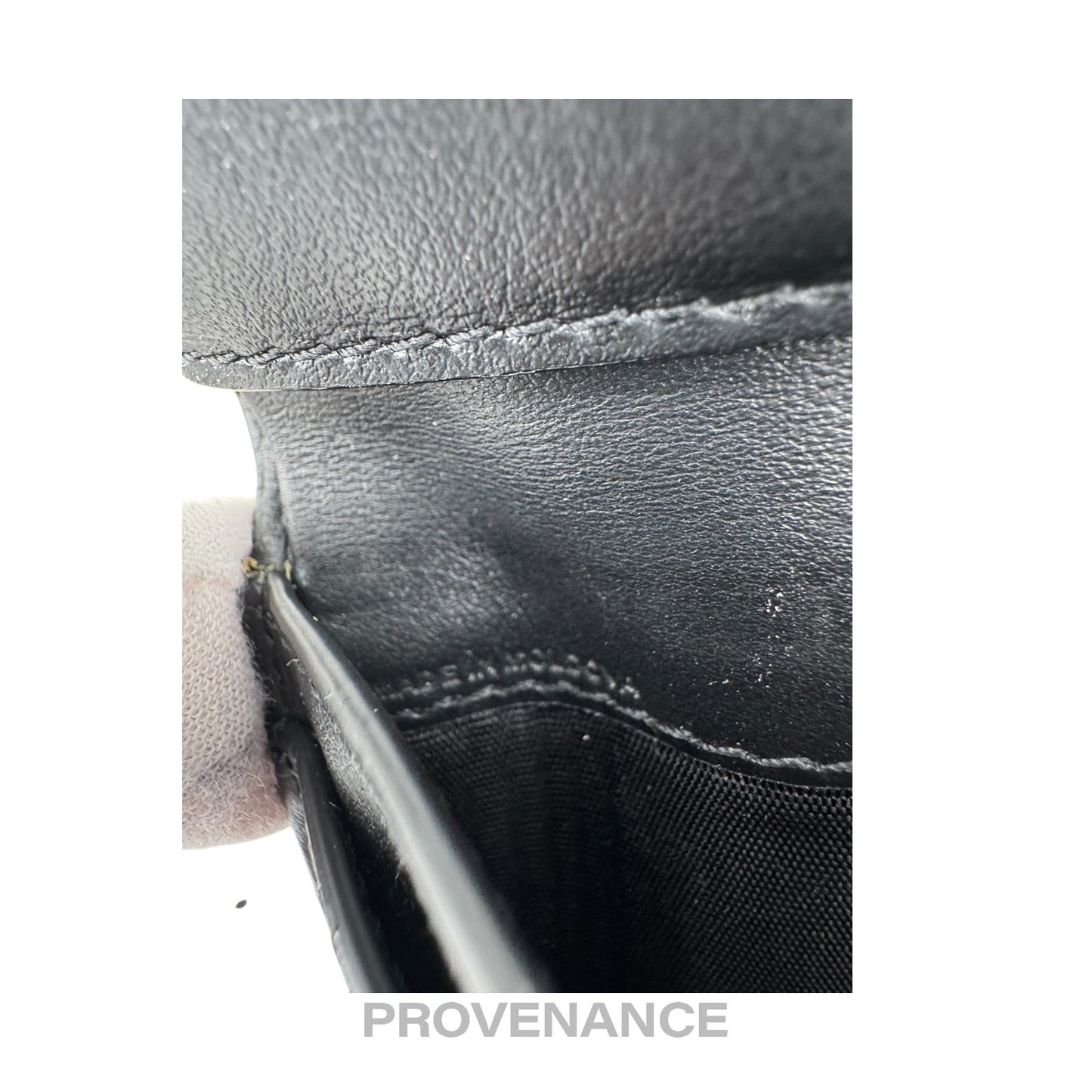 🔴 Burberry Address Logo Bifold Wallet - Black Leather