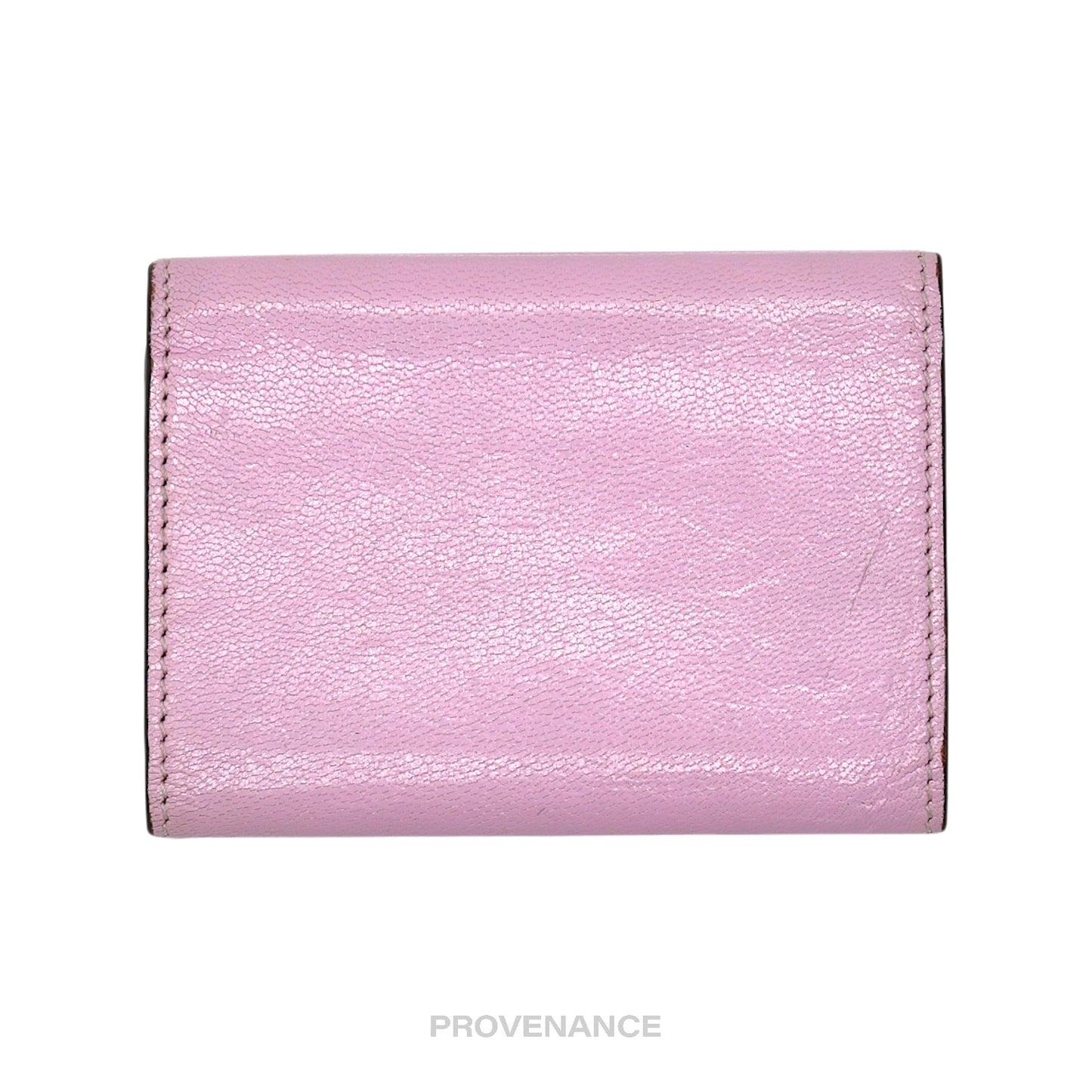 🔴 Givenchy Trifold Wallet - Two Tone Pink Red Leather