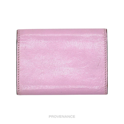 🔴 Givenchy Trifold Wallet - Two Tone Pink Red Leather