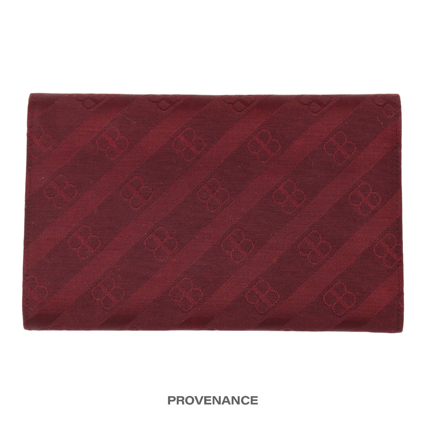 🔴 Balenciaga BB Canvas Trifold Wallet - Red Monogram