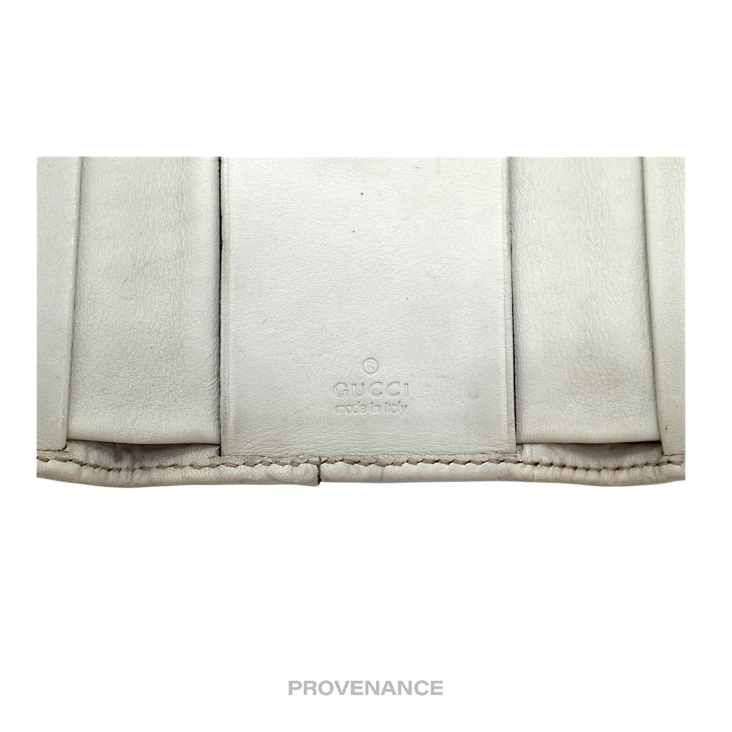 🔴 Gucci GG Heart 6 Key Holder - Cream Guccissima Leather