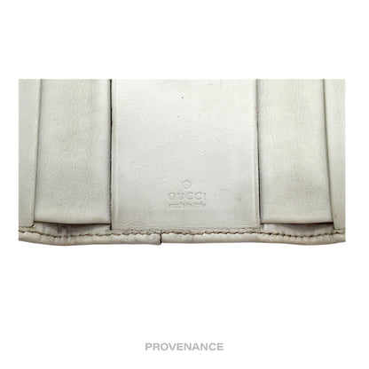 🔴 Gucci GG Heart 6 Key Holder - Cream Guccissima Leather