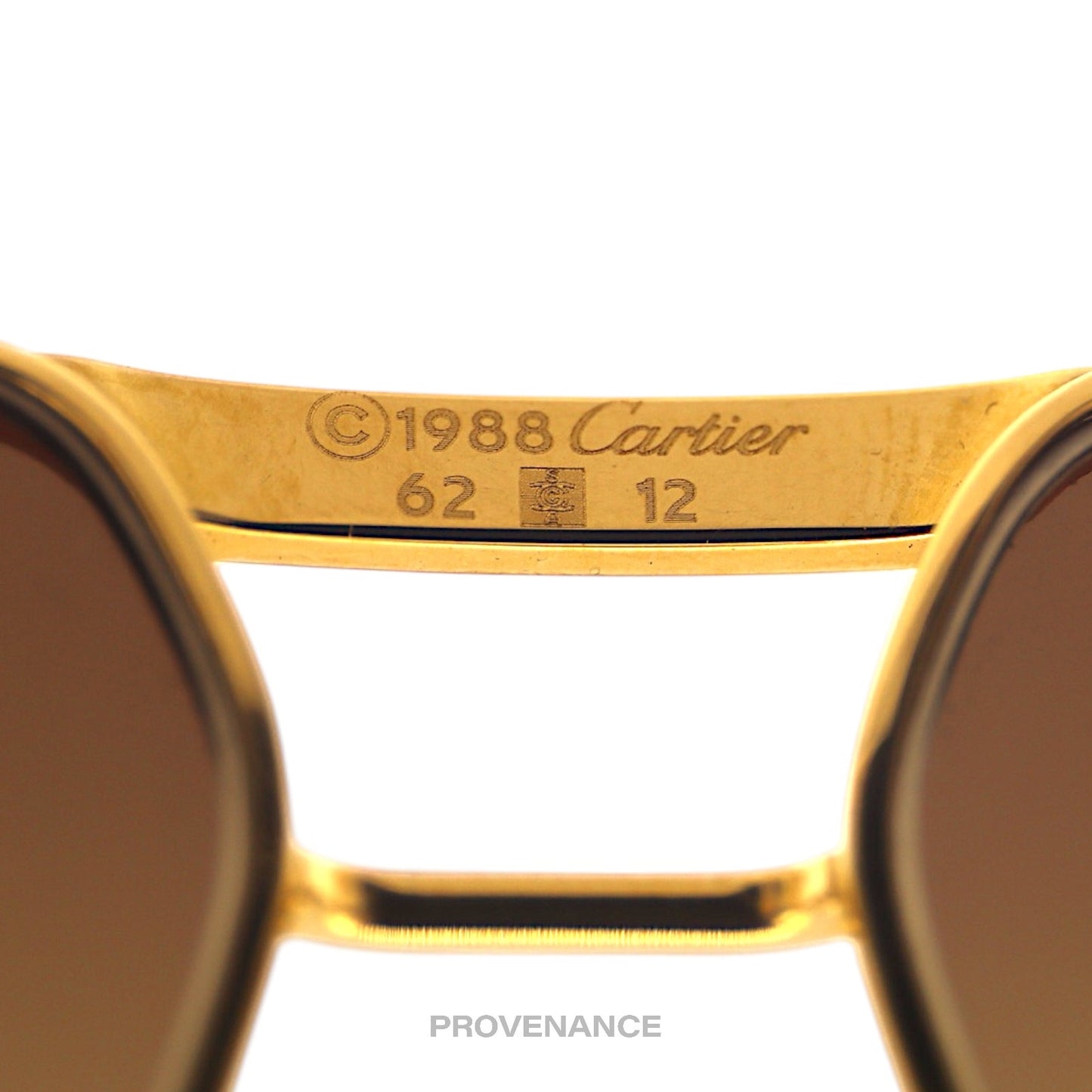 🔴 Cartier Tank Louis Vintage Sunglasses - Gold Brown 62 GM