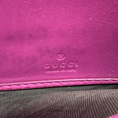 🔴 Gucci Snap Long Wallet - GG Supreme Red Pink