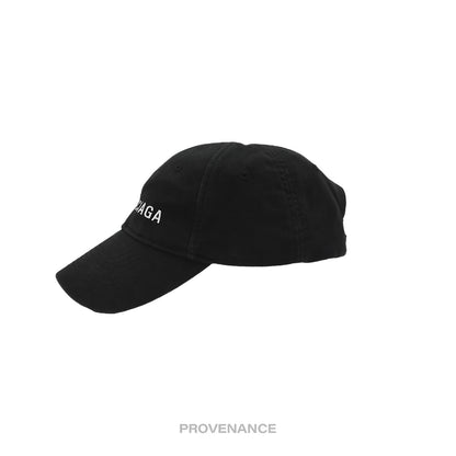 🔴  Balenciaga Embroidered Logo Cap - Washed Black