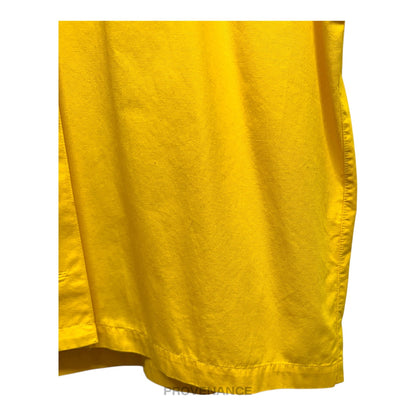 🔴 Balenciaga Sports Embroidered Bowling Shirt - Yellow M