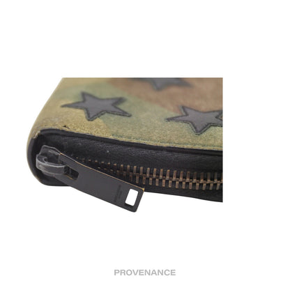 🔴 Saint Laurent Paris SLP 6 Key Wallet - Camouflage Stars