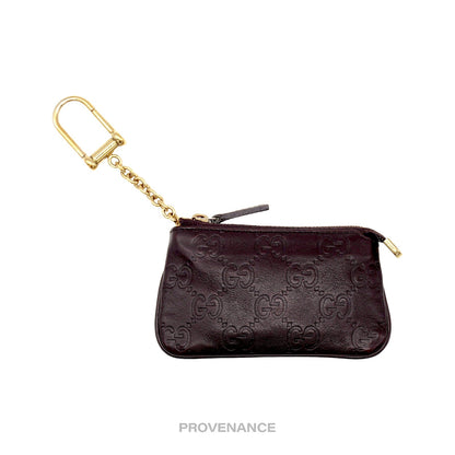 🔴 Gucci Key Pouch Cles - Chocolate Guccissima Leather