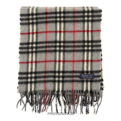 🔴 Burberry Scarf - Nova Check Grey Cashmere