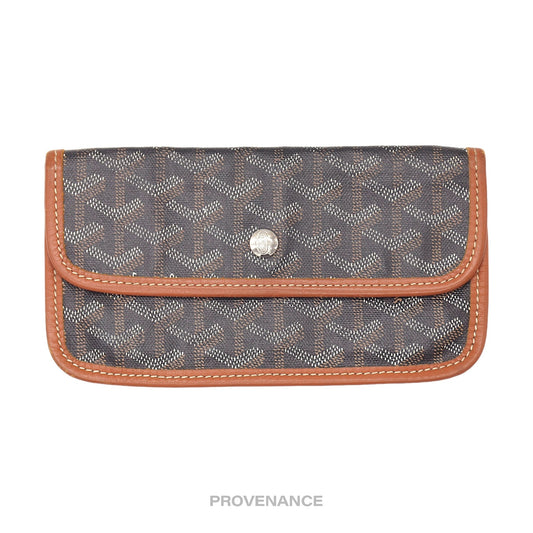 🔴 Goyard St. Louis Pouch - Black/Tan Goyardine