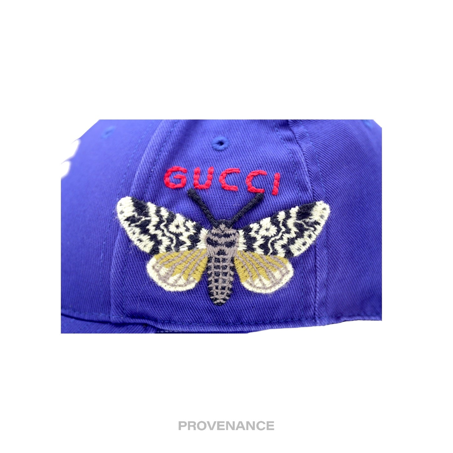 🔴 Gucci x NY Yankees Embroidered Hat Cap - Blue with Moth