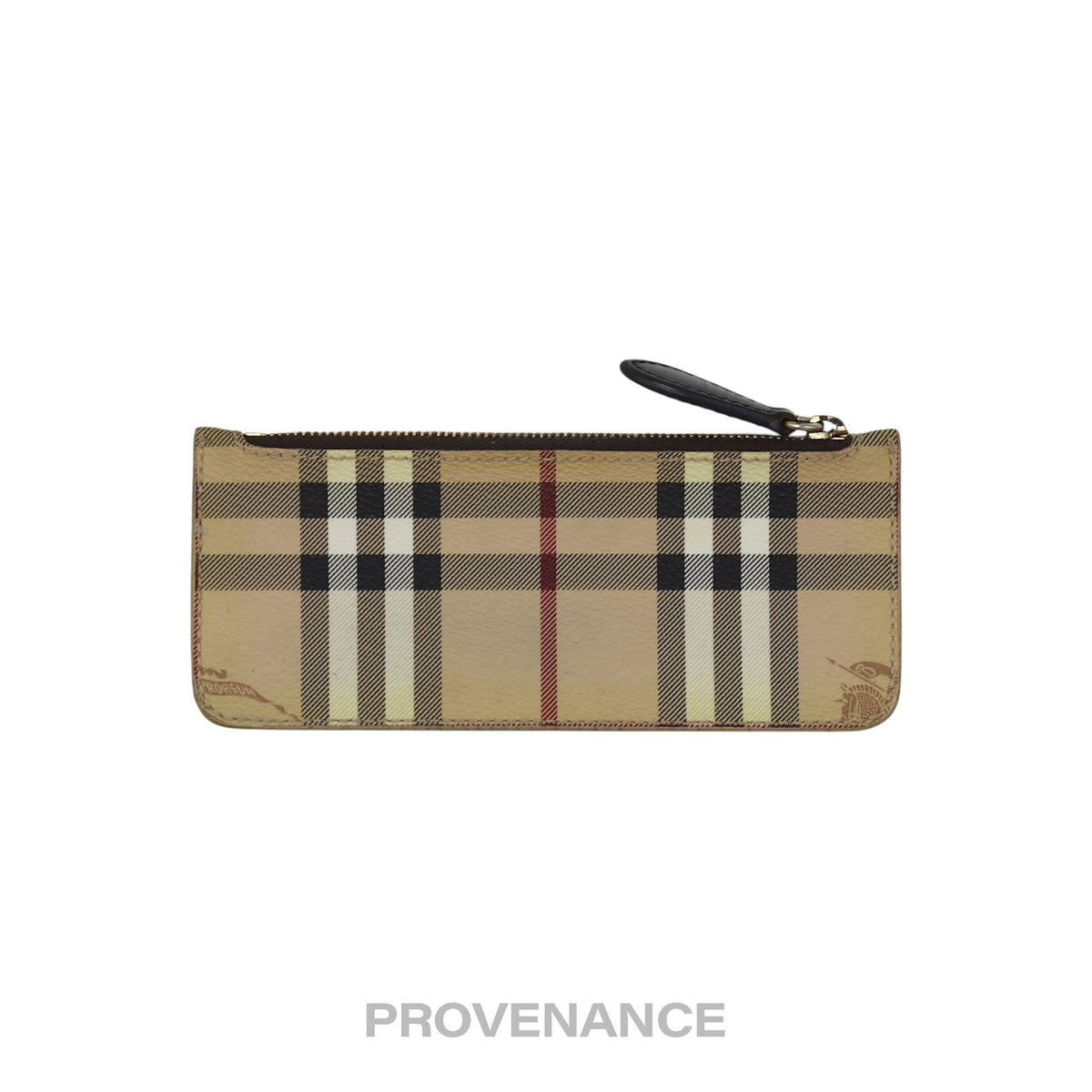 🔴 Burberry Zip Pouch - Haymarket Check Chocolate Brown