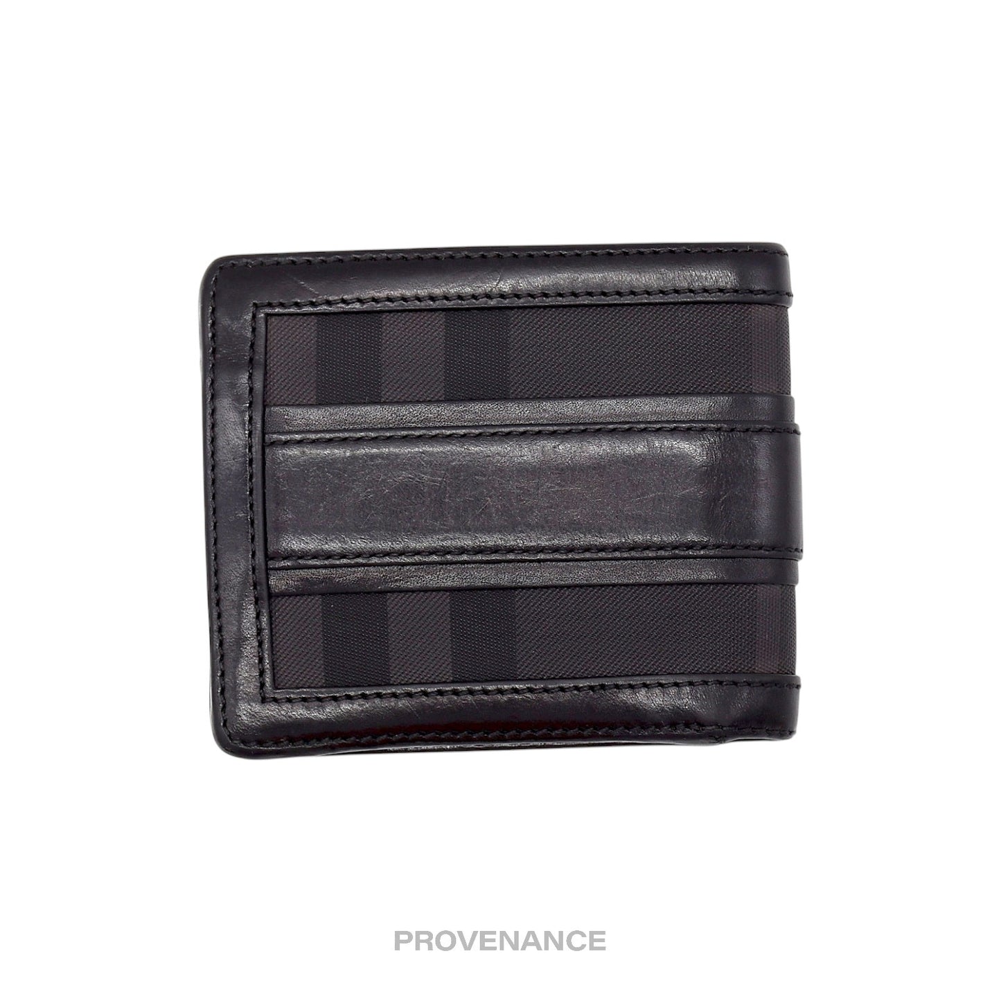 🔴 Burberry Bifold Wallet -  London Check Black Charcoal