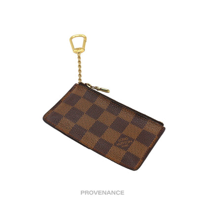 🔴 Louis Vuitton Two Tone Key Pouch Cles - Damier Ebene