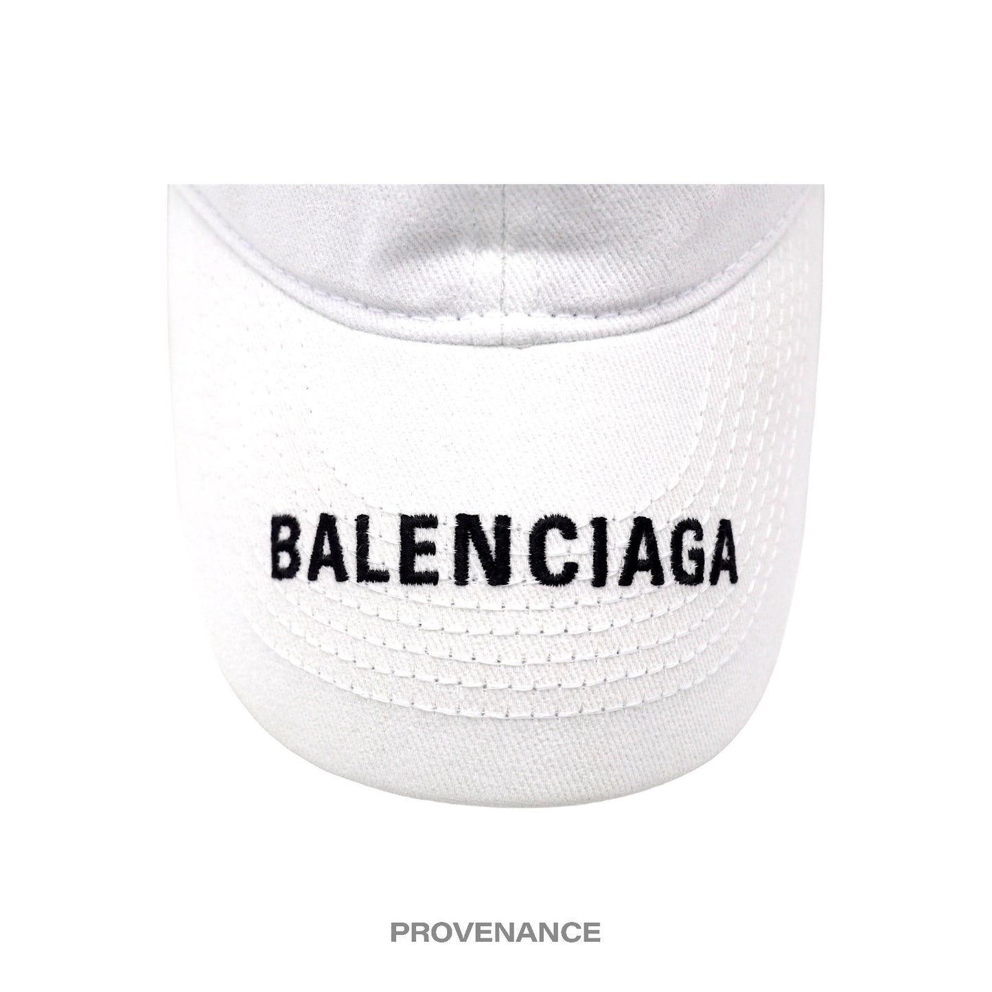 🔴 Balenciaga Embroidered Logo Cap Hat - White