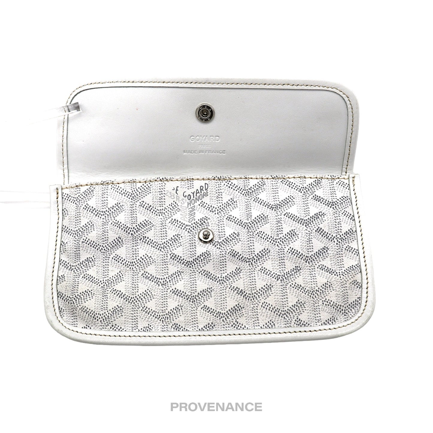 🔴 Goyard St. Louis Pouch Wallet - White Goyardine