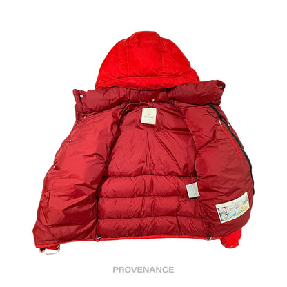 🔴 Moncler Brel Down Puffer Bomber Jacket Coat - Red 3 L