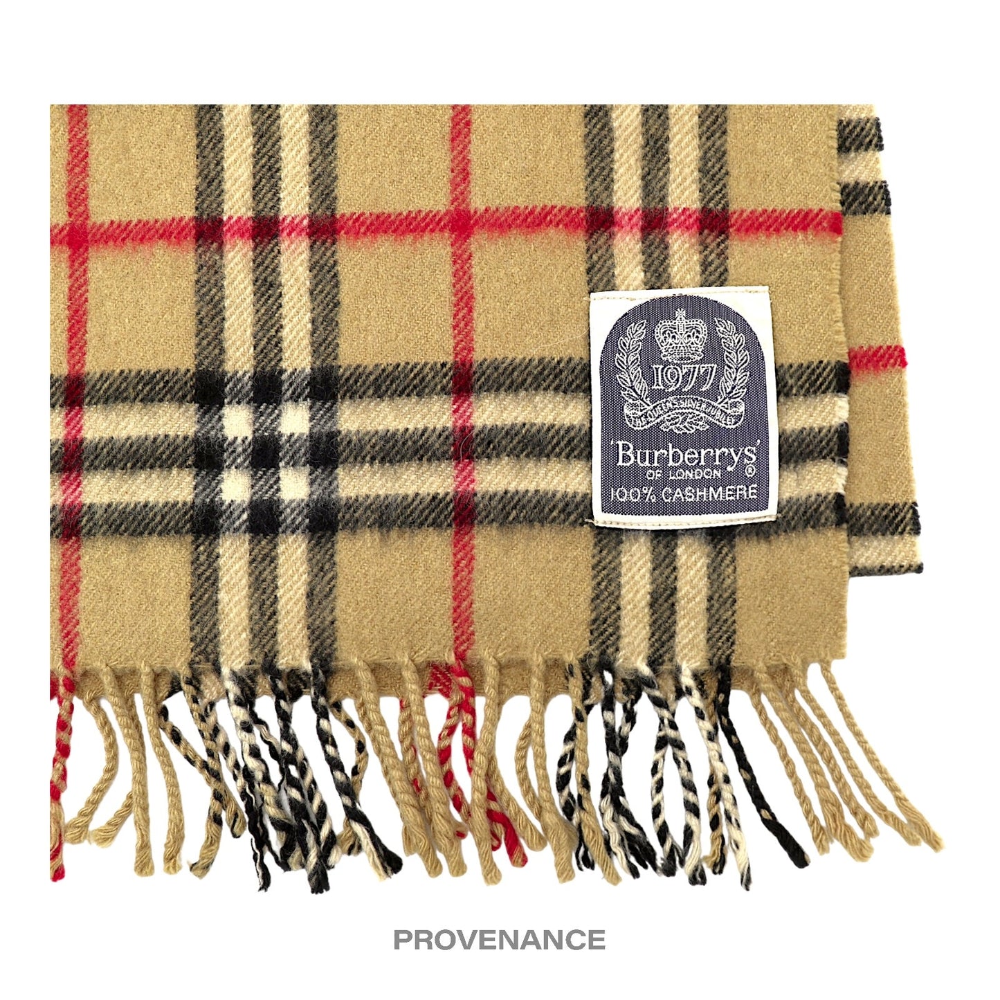 🔴 Burberry Scarf - Silver Jubilee Nova Check Cashmere