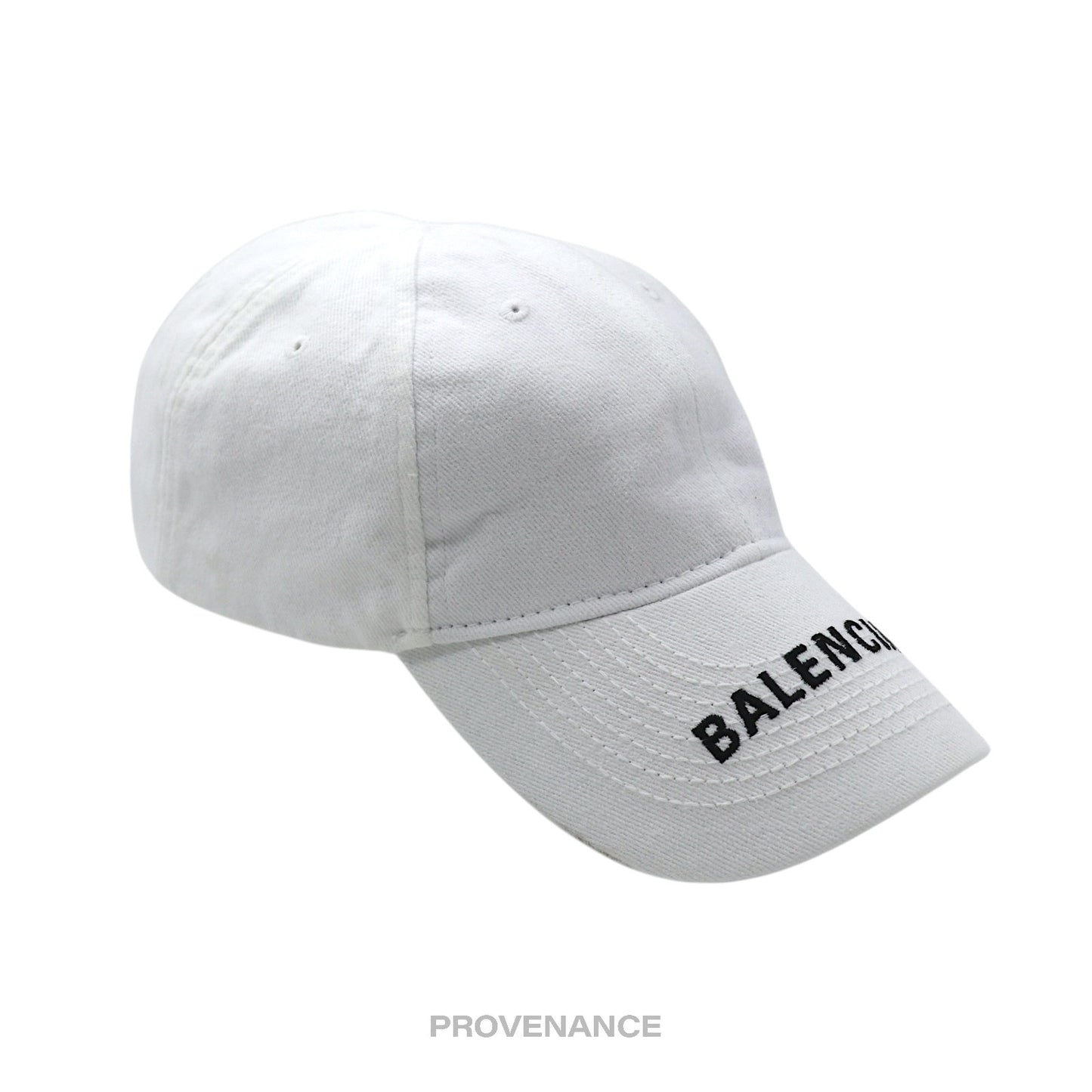 🔴 Balenciaga Embroidered Logo Cap Hat - White