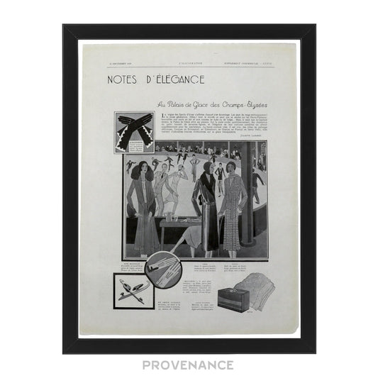 🔴 Louis Vuitton Antique Newsprint Ad - NOTES D'ELEGANCE