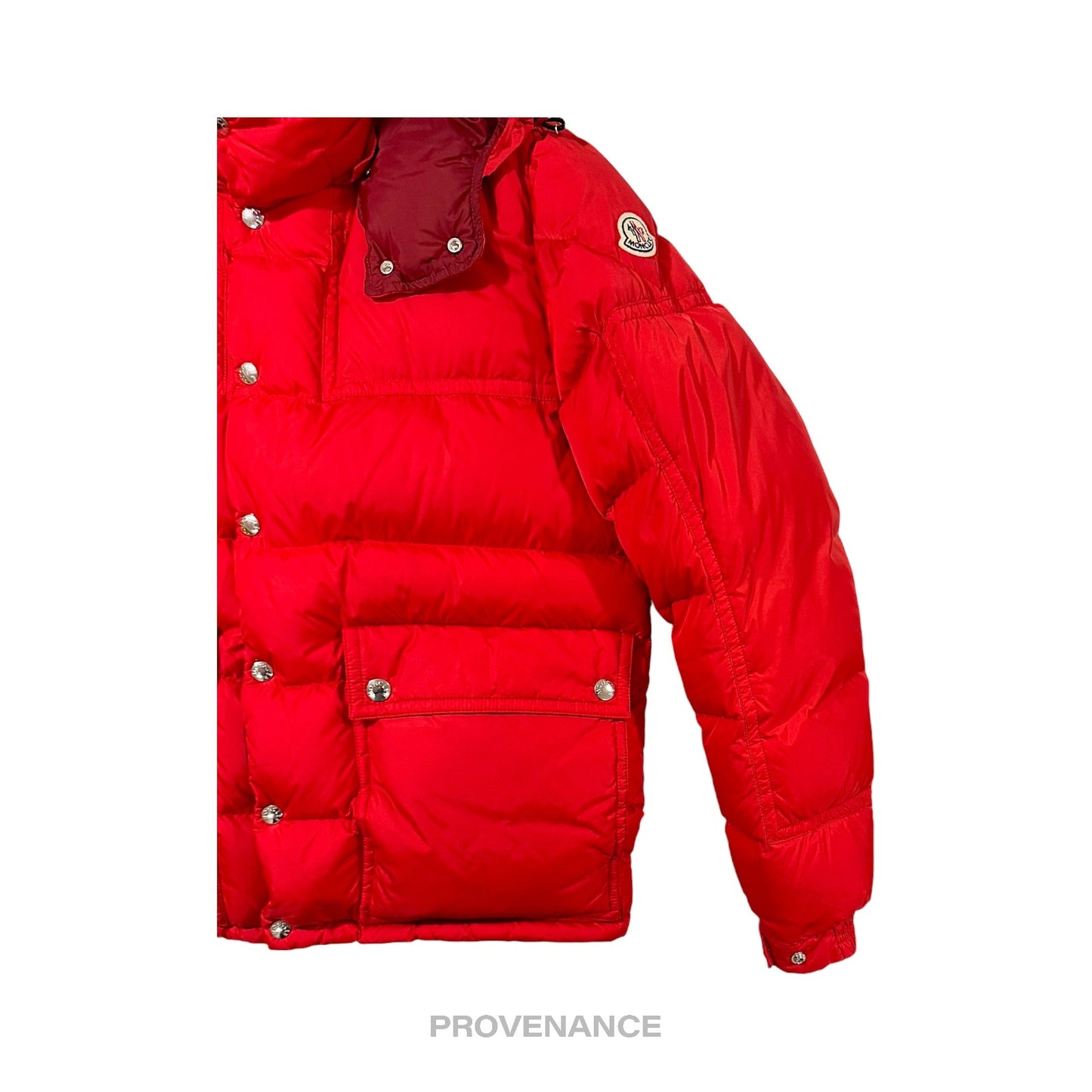 🔴 Moncler Brel Down Puffer Bomber Jacket Coat - Red 3 L