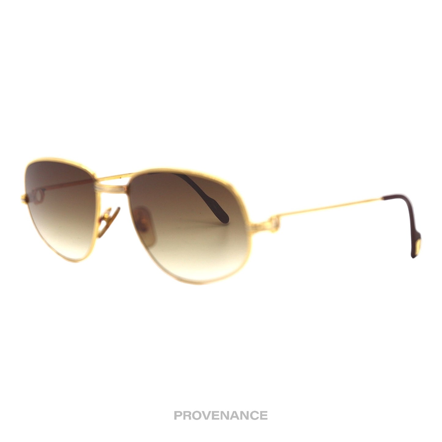 🔴 Cartier Romance Louis Sunglasses (Drake) - Gold Brown 56