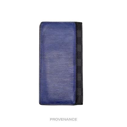 🔴 Louis Vuitton Brazza Long Wallet - Graphite Epi Patchwork