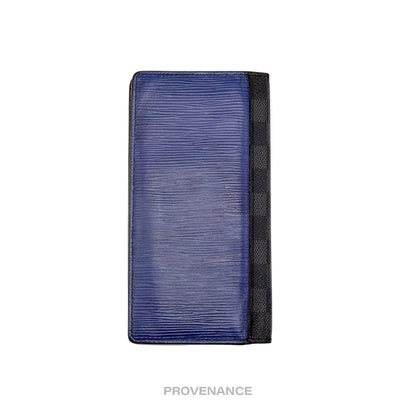 🔴 Louis Vuitton Brazza Long Wallet - Graphite Epi Patchwork