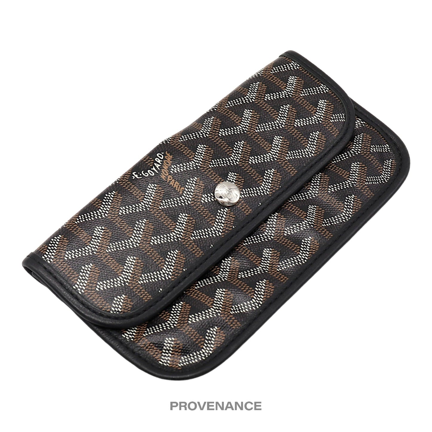 🔴 Goyard St. Louis Pouch Wallet - Black Goyardine