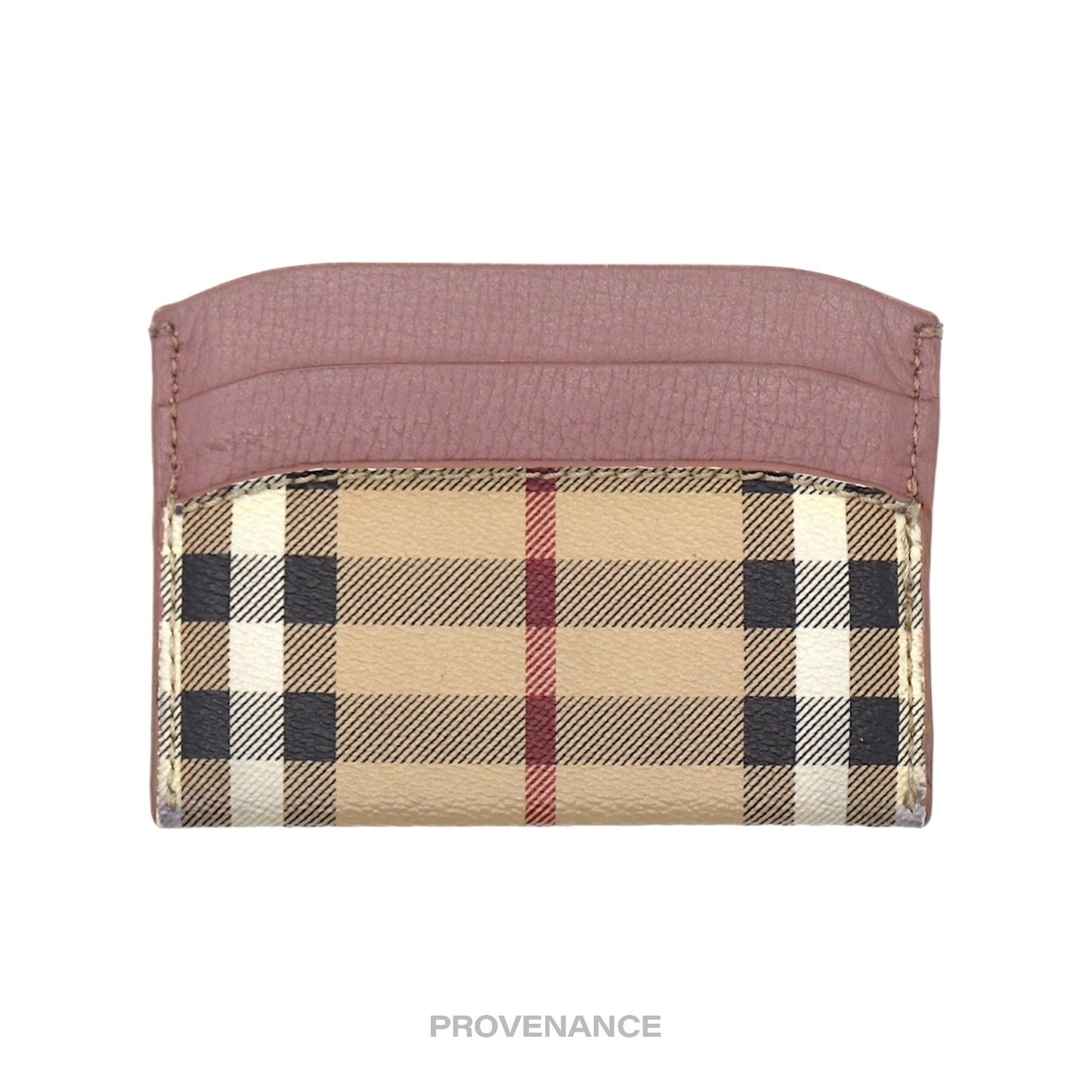 🔴 Burberry Card Holder Wallet - Haymarket Check Powder Pink