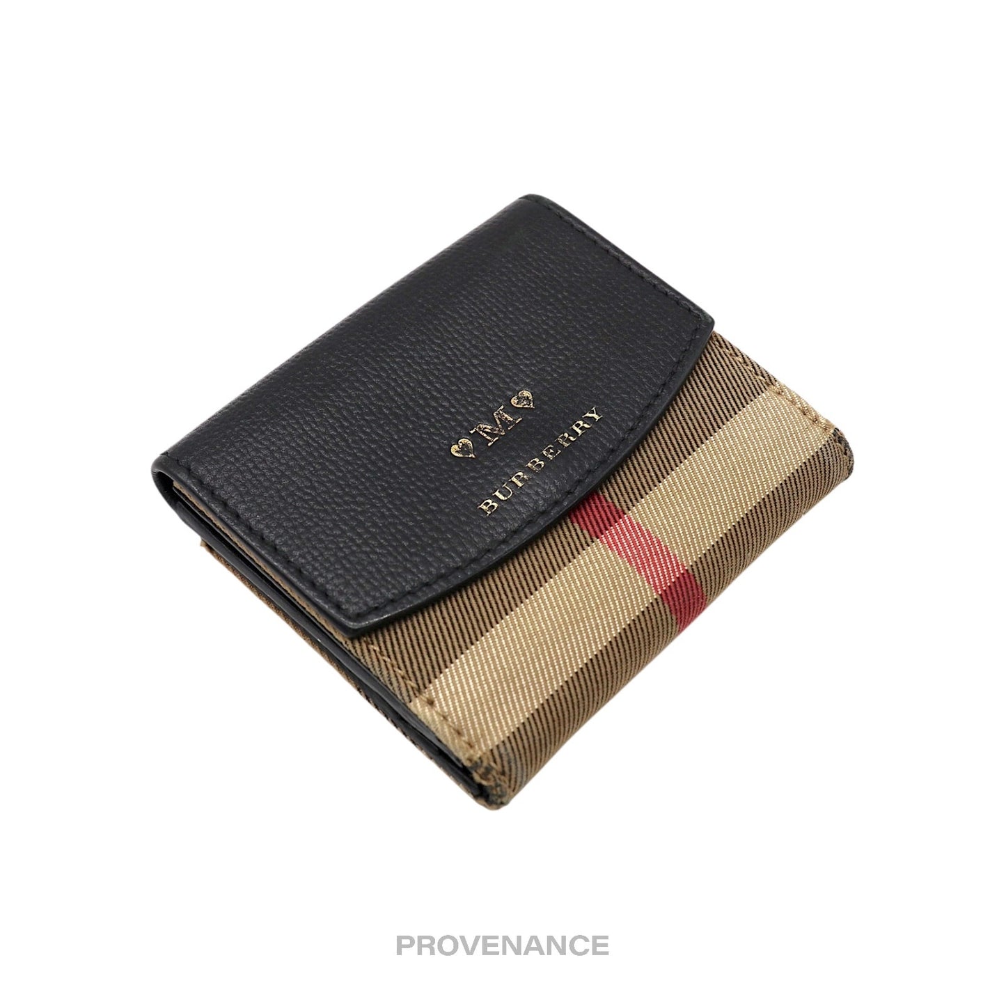 🔴 Burberry Trifold Snap Wallet - Nova Check Black