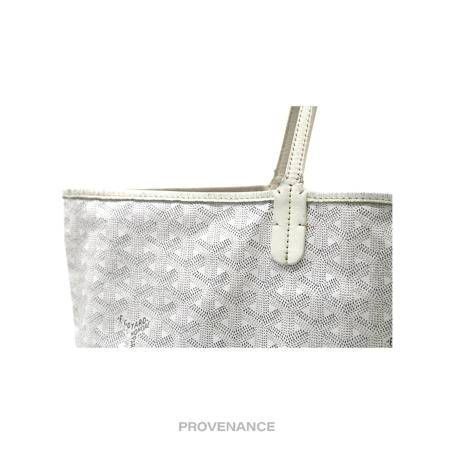 🔴 Goyard St. Louis Tote PM Bag - White Goyardine