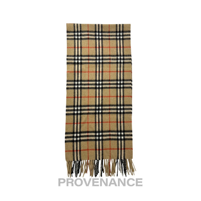 🔴 Vintage Burberrys Scarf Nova Check 100% PURE CASHMERE