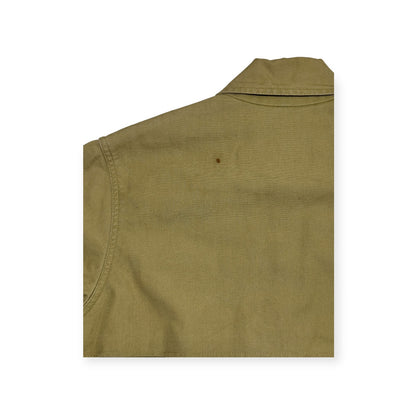 🔴 Filson Dry Tin Cloth Cape Coat 95 Tan USA Vintage SM 38