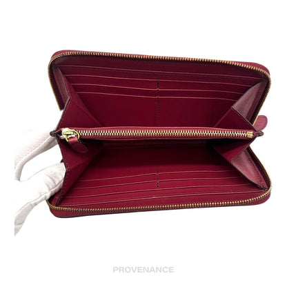 🔴 Burberry Logo Zip Long Wallet - Red Nova Check