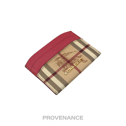 🔴 Burberry Card Holder Wallet - Haymarket Check Pink