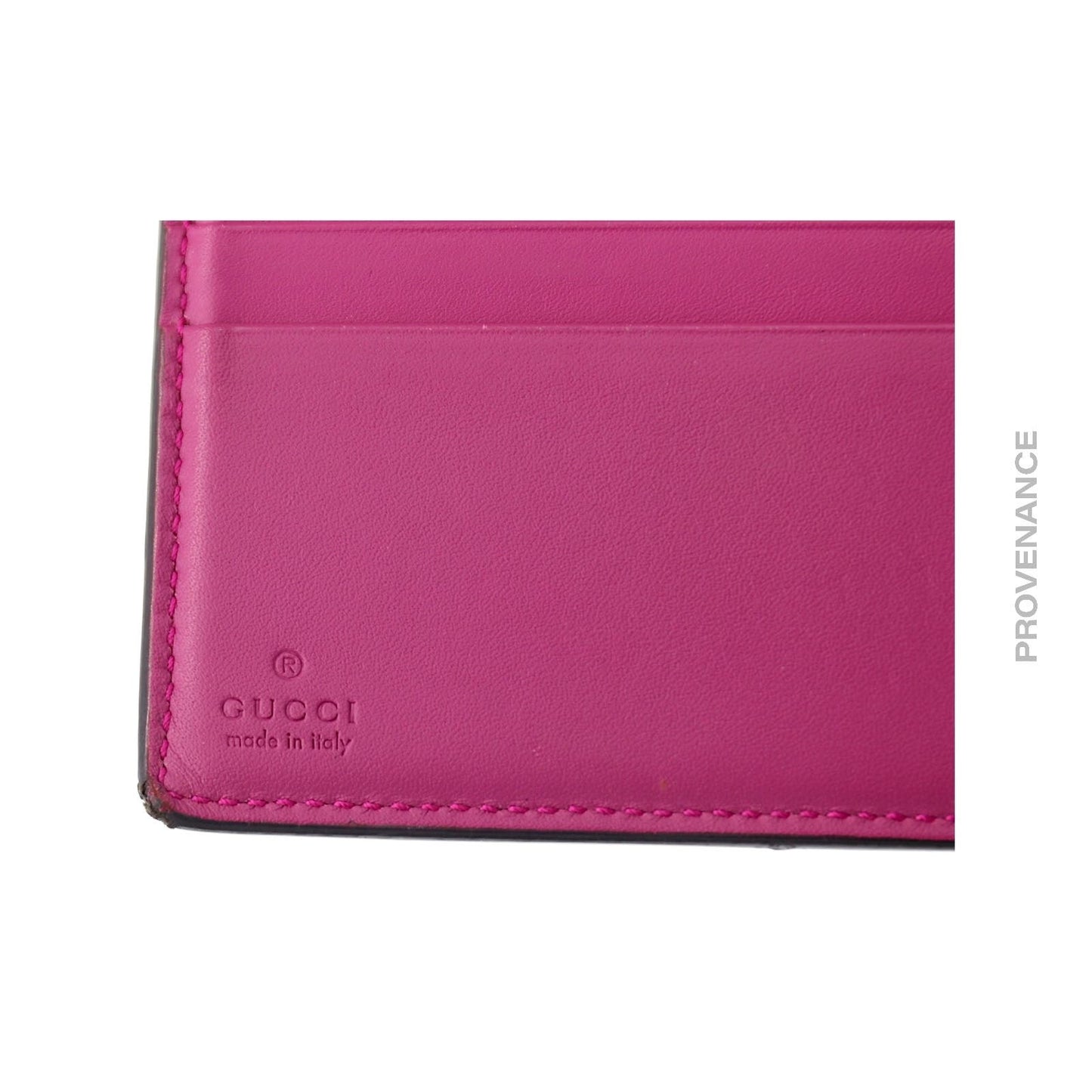 🔴 Gucci Trifold Snap Wallet - GG Supreme Red/Pink