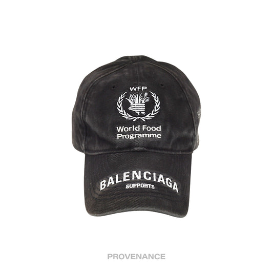 🔴 Balenciaga WFP World Food Programme Cap - Washed Black